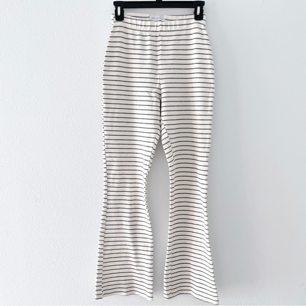 Urban outfitters high waist striped pull on flare pants S
